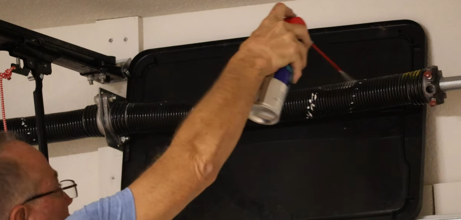 noisy garage door fix.