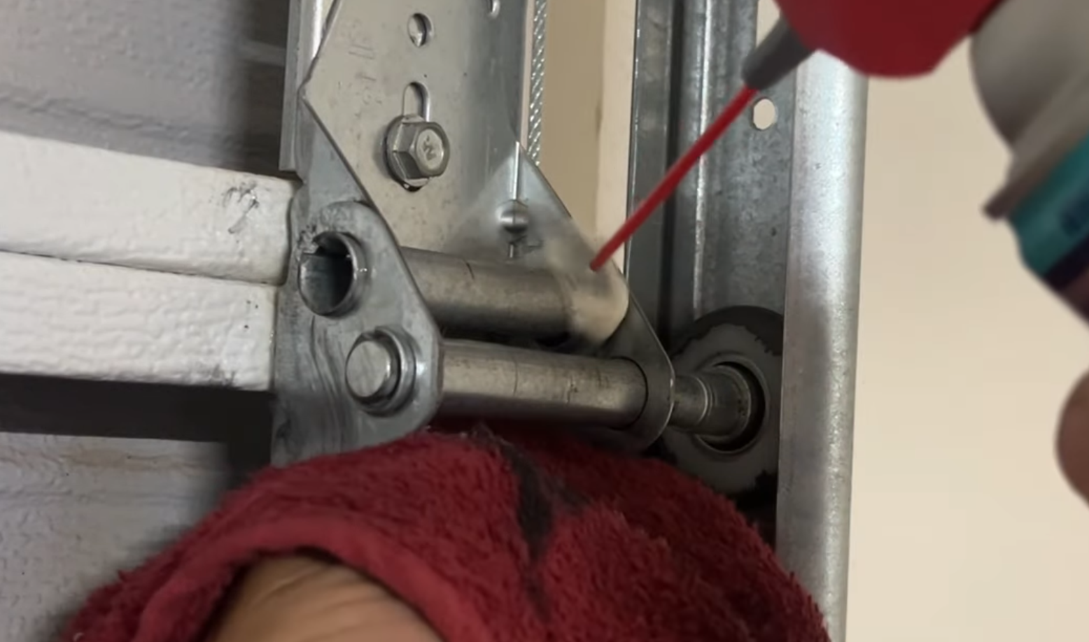 noisy garage door fix.